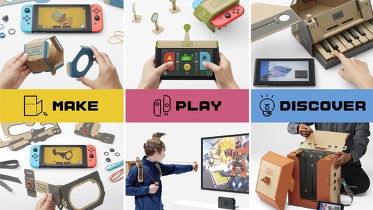 Nintendo Labo é novo game para Switch com acessórios de papelão