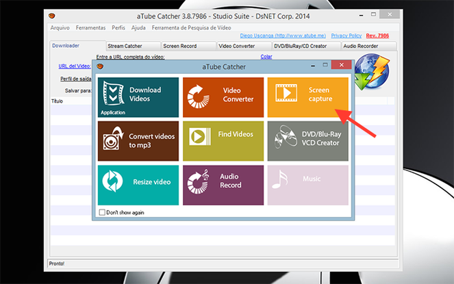 Atube Catcher tem ferramenta de captura de tela